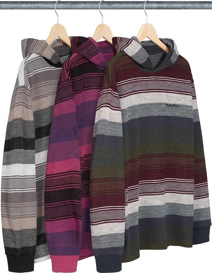 Knit Stripe Hooded L/S Top